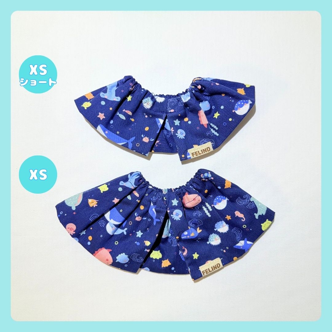 紐なしフリルケープ(海の生き物柄) - 画像 (10)