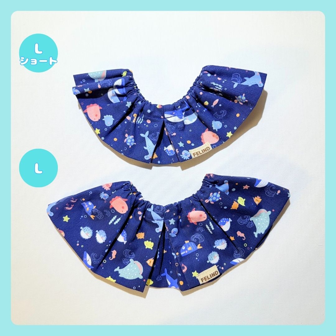 紐なしフリルケープ(海の生き物柄) - 画像 (11)