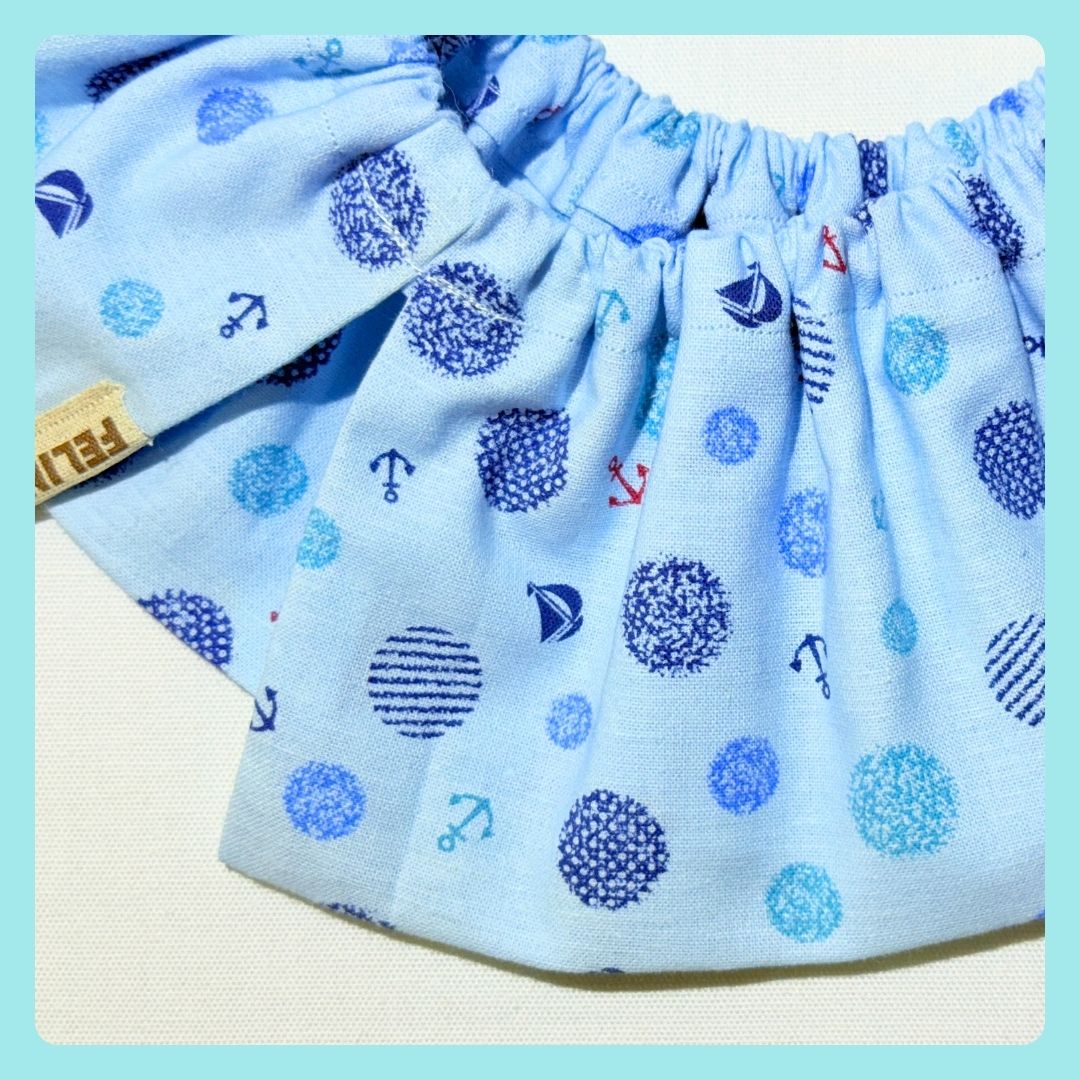 紐なしフリルケープ(マリン柄) - 画像 (3)