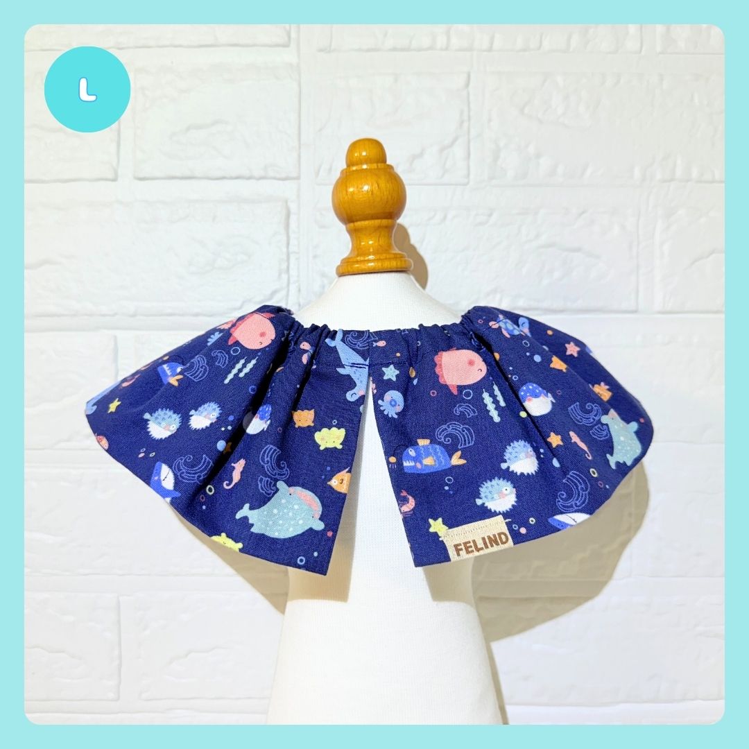 紐なしフリルケープ(海の生き物柄) - 画像 (8)