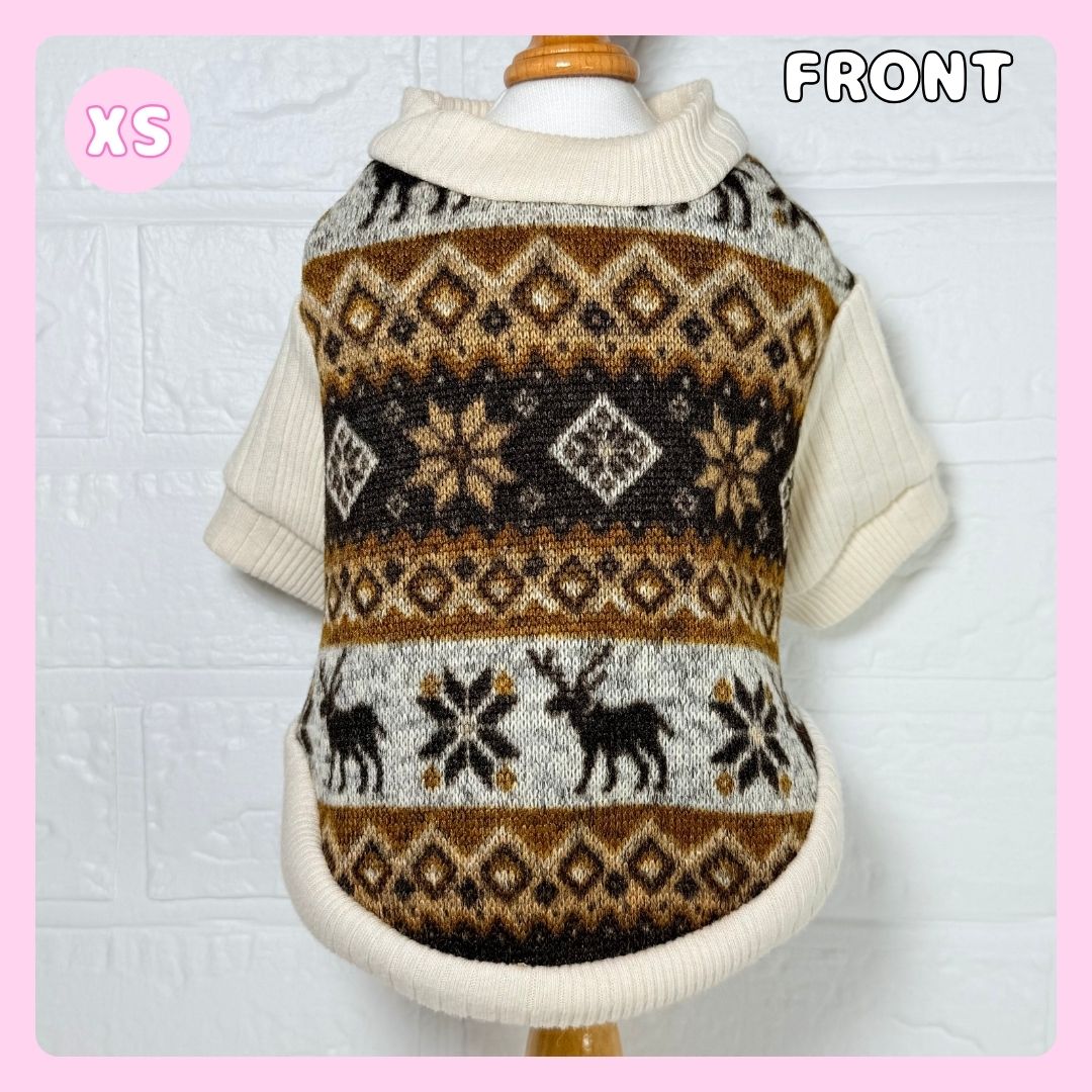 重ね着風フリース(トナカイ柄) - 画像 (2)