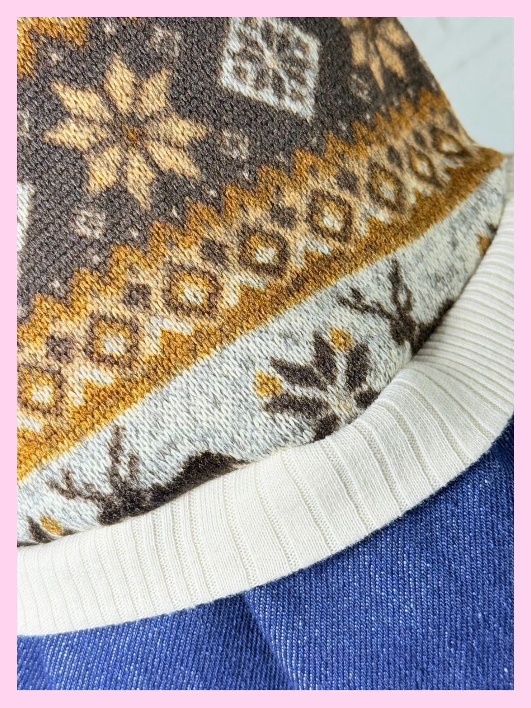 重ね着風フリースワンピース(トナカイ柄) - 画像 (4)