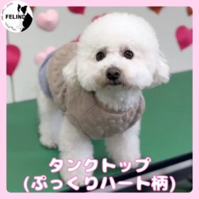 タックトップ（ぷっくりハート柄）